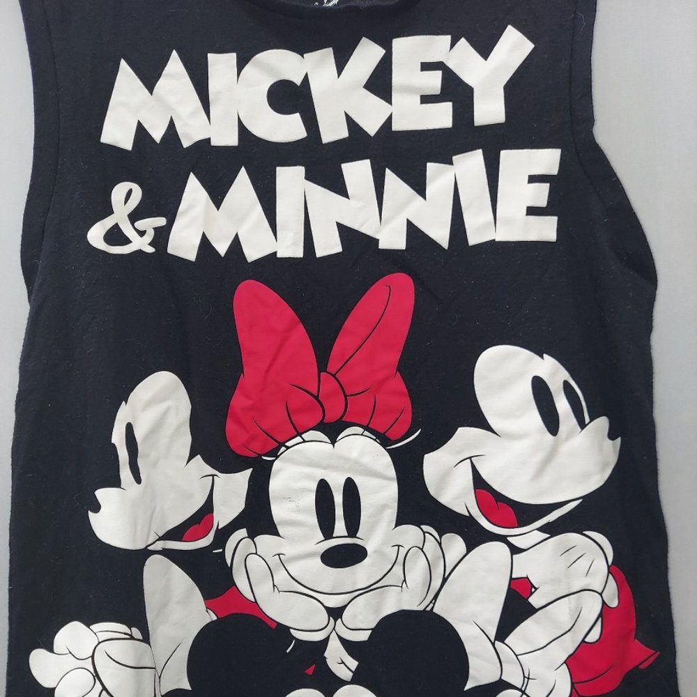 Women’s Black Mickey & Minnie Small 3/5 Tank Top -H1